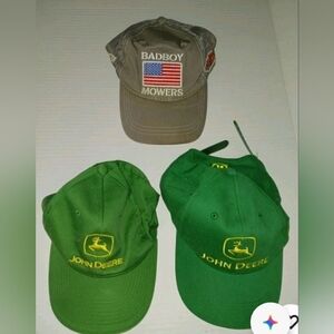 John Deere And Lawnmower Baseball Cap Trucker Hat Lot